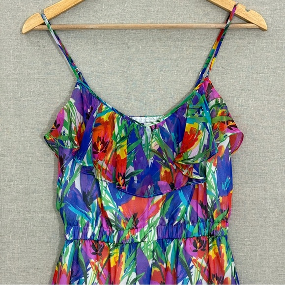 Shoshanna Silk Floral Sun Dress Size 4 - Picture 2 of 9